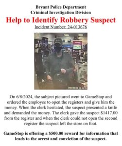 gamestop robbery bryant ar